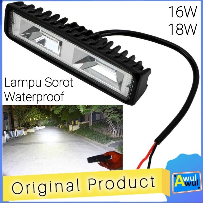 Lampu Sorot Lampu Tembak Tambahan Mobil Motor Truk 12V 16W Waterproof