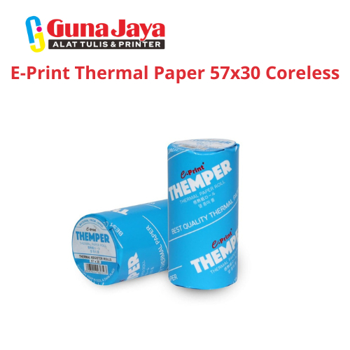 

E-Print Thermal Paper 57x30 Coreless - 10 Pcs - Roll Thermal untuk Printer - GunajayaATK