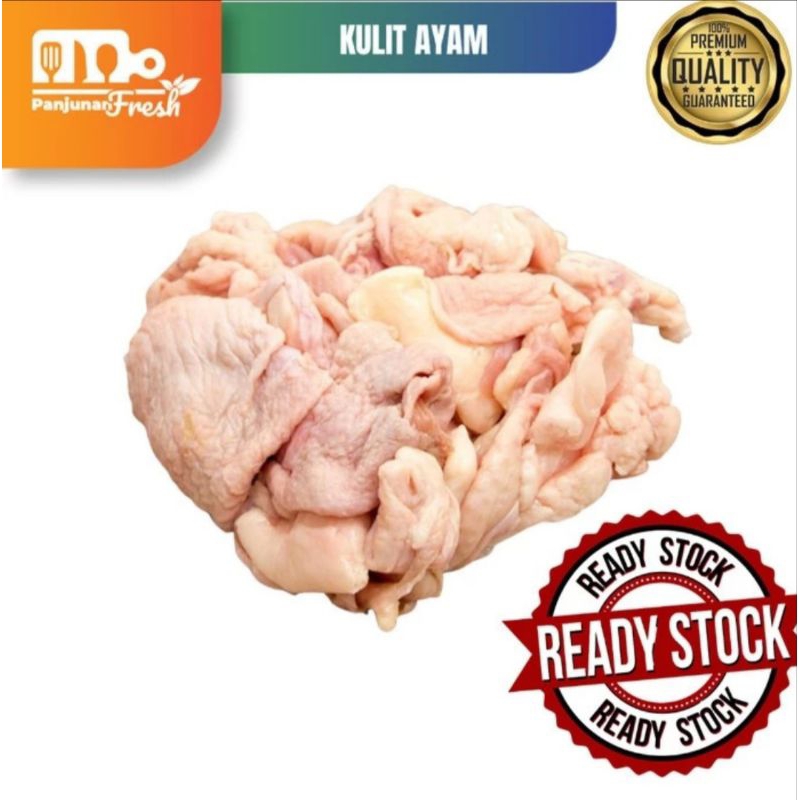 

Kulit ayam 1kg berkwalitas sudah bersih