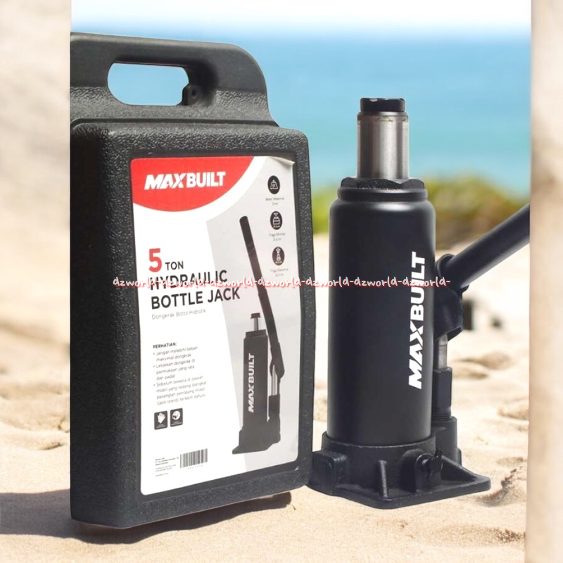 Maxbuilt 5ton Hydraulic Bottle Jack Alat Dongkrak Kuat Tahan Lama Warna Hitam Max Built Dilengkapi D