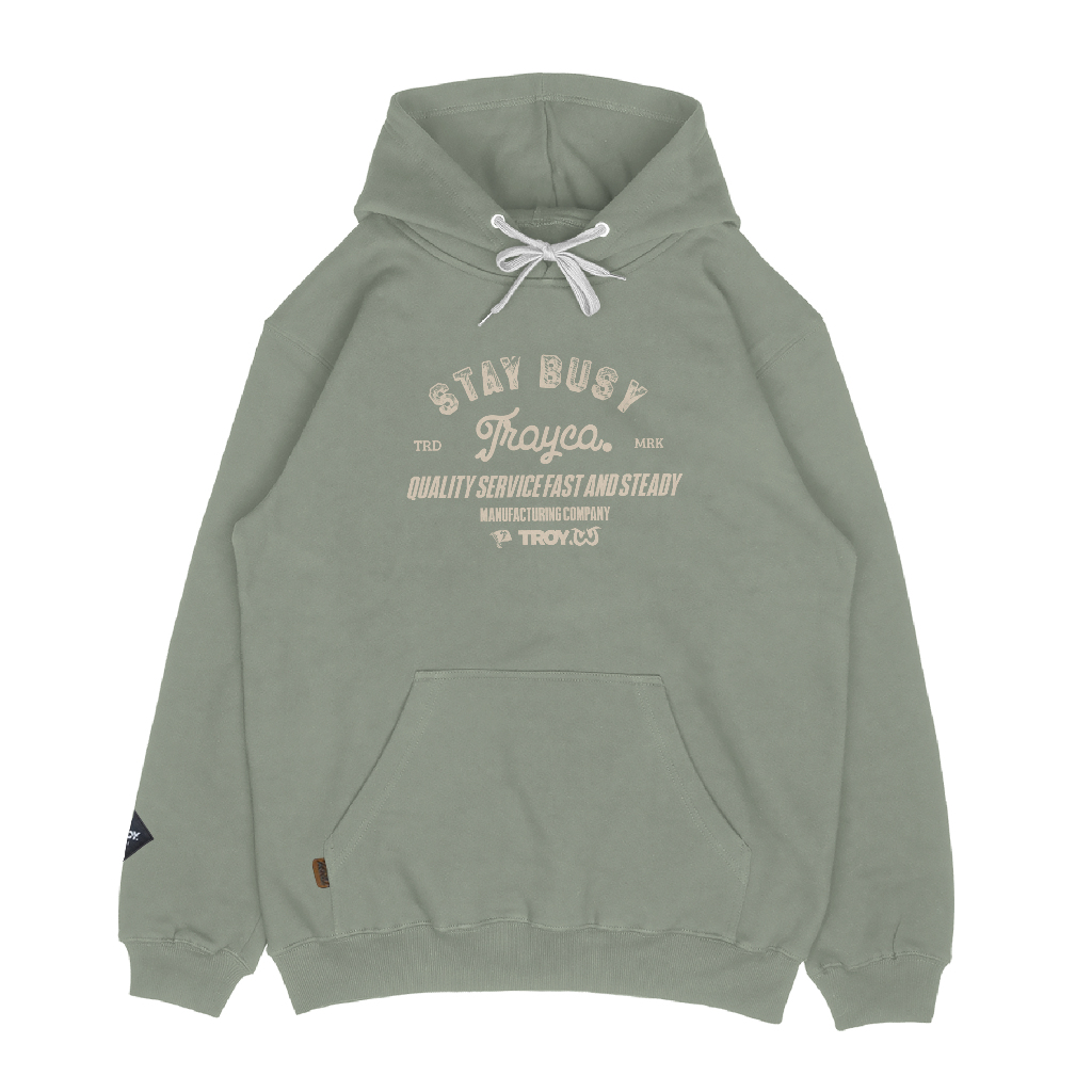 Troy Company Hoodie Sage Green Mark - Hoodie Pria Hijau Sage KH 2870