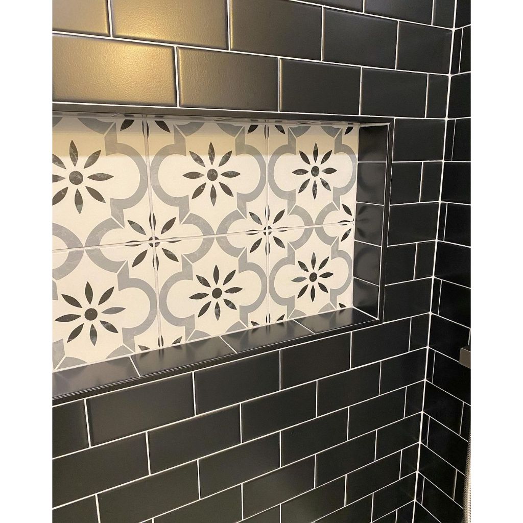 Keramik Dinding Kamar Mandi Keramik Mustika Black Glossy No Bevel