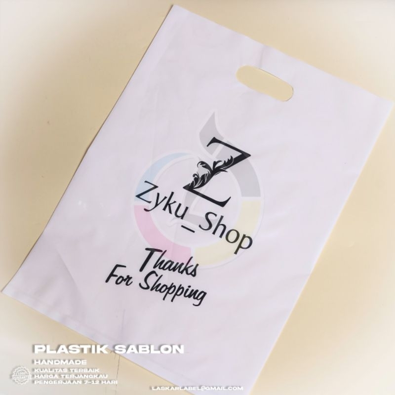 plastik sablon HD PLONG /packaging/sablon plastik/label baju/aksesoris fashion