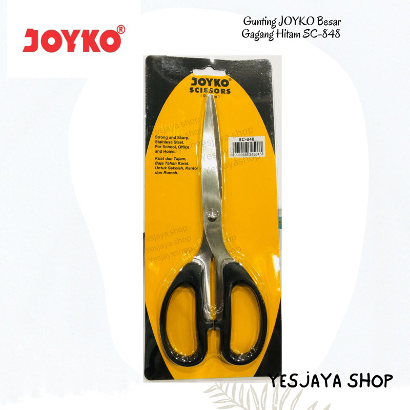 

{1 pc} Gunting Joyko Besar Gagang Hitam SC 848 / Gunting Kertas Besar Joyko SC-848 / Gunting Joyko SC 848 Besar