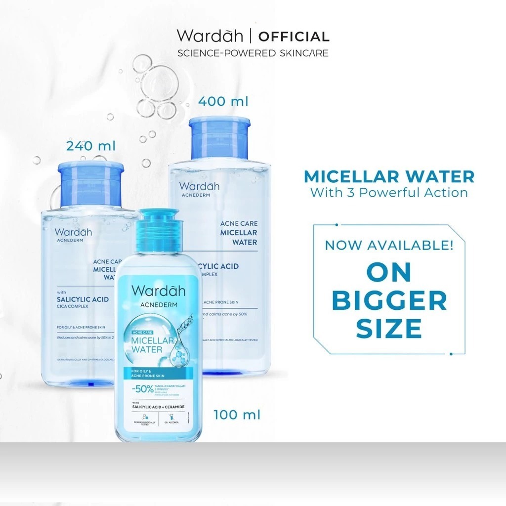 Wardah Acnederm Micellar Water I Micellar Water Wardah