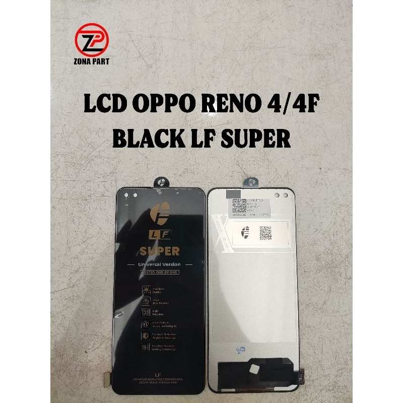 LCD OPPO RENO 4/4F BLACK LF SUPER