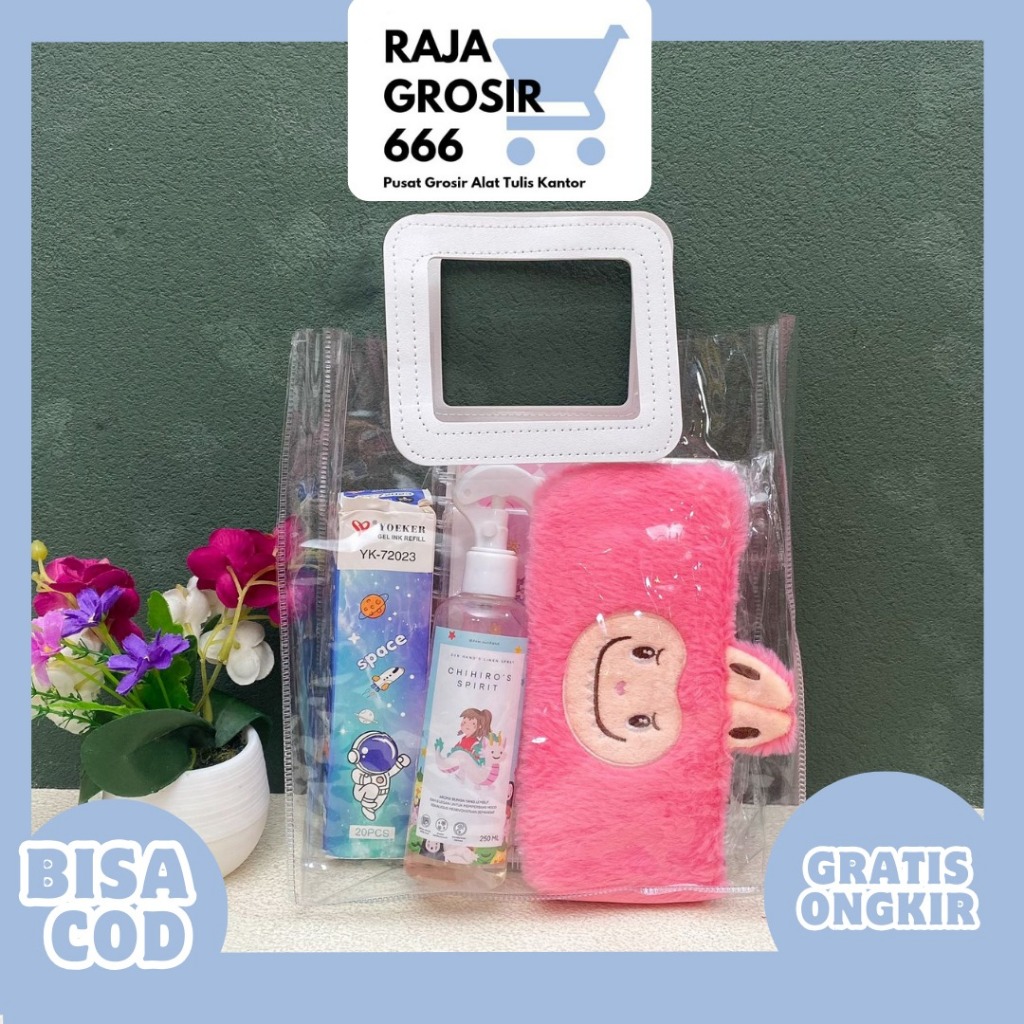 

GOODIEBAG MIKA TRANSPARAN GAGANG PERSEGI 18X20X8 dan 25X28X13 CM T-1697 HAMPERS SOUVERNIR KADO ULTAH LEBARAN SINCIA NATAL TANPA MINIMUM PEMBELIAN