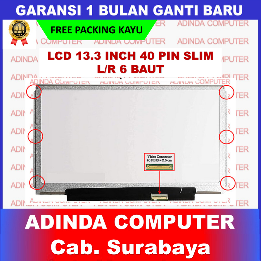 LCD LED Dell E4300 13.3 Inch 40 Slim LR 6