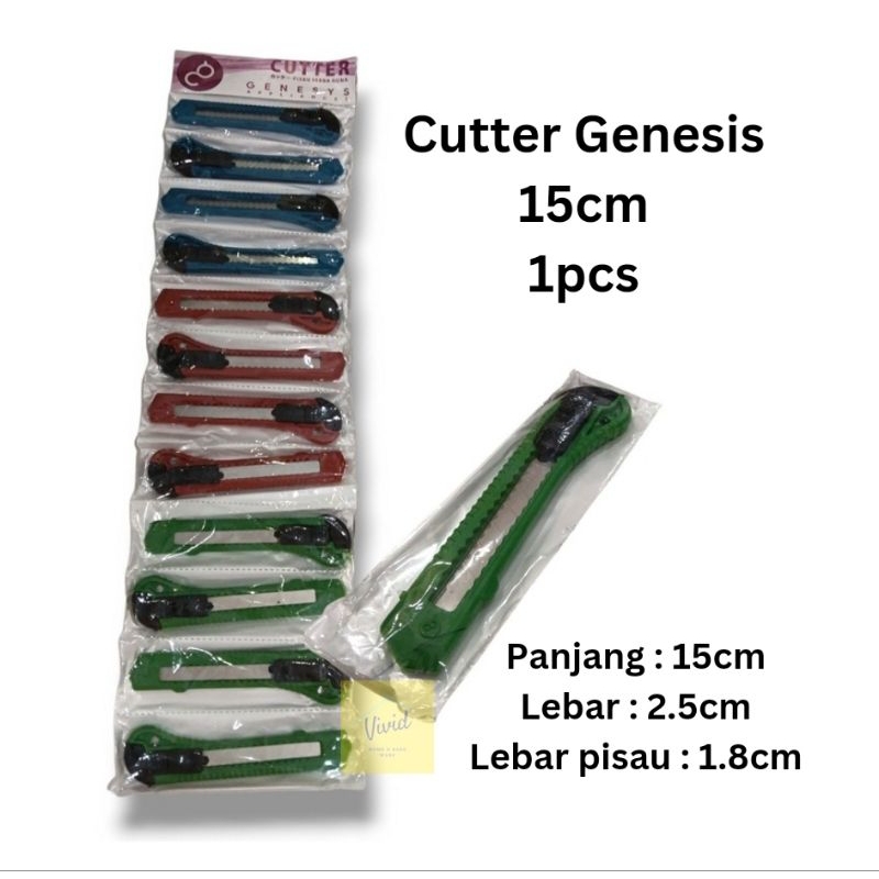 

Cutter Pisau Genesis / Hiruka Cutter 15 cm - Genesys / Hiruka Pemotong 15cm (1pcs)