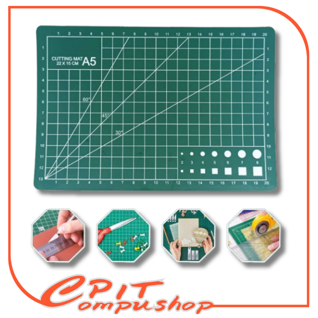 

HUAN MEI Working Pad Cutting Mat Alas Potong Papan Kerja A5 22x15cm