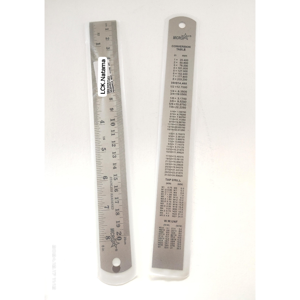 

MICRO 20cm Penggaris Besi