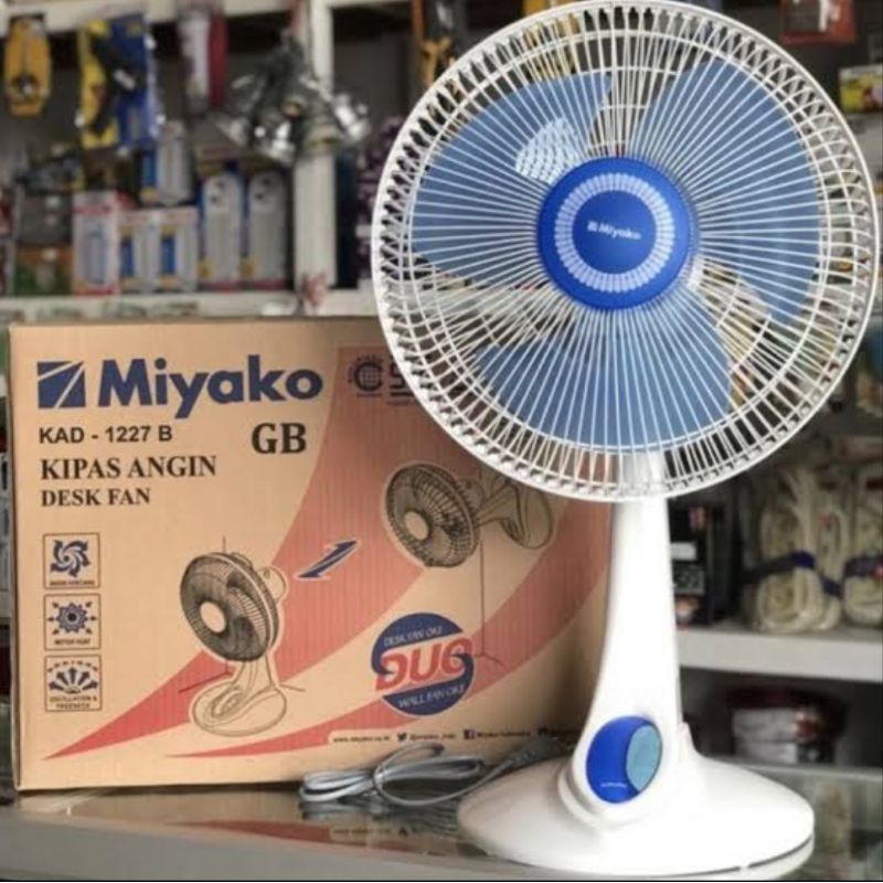 Kipas Angin Duduk Miyako 1227Pl/Deskripsi Fan Miyako 1227PL/Kipas Angin Meja Miyako