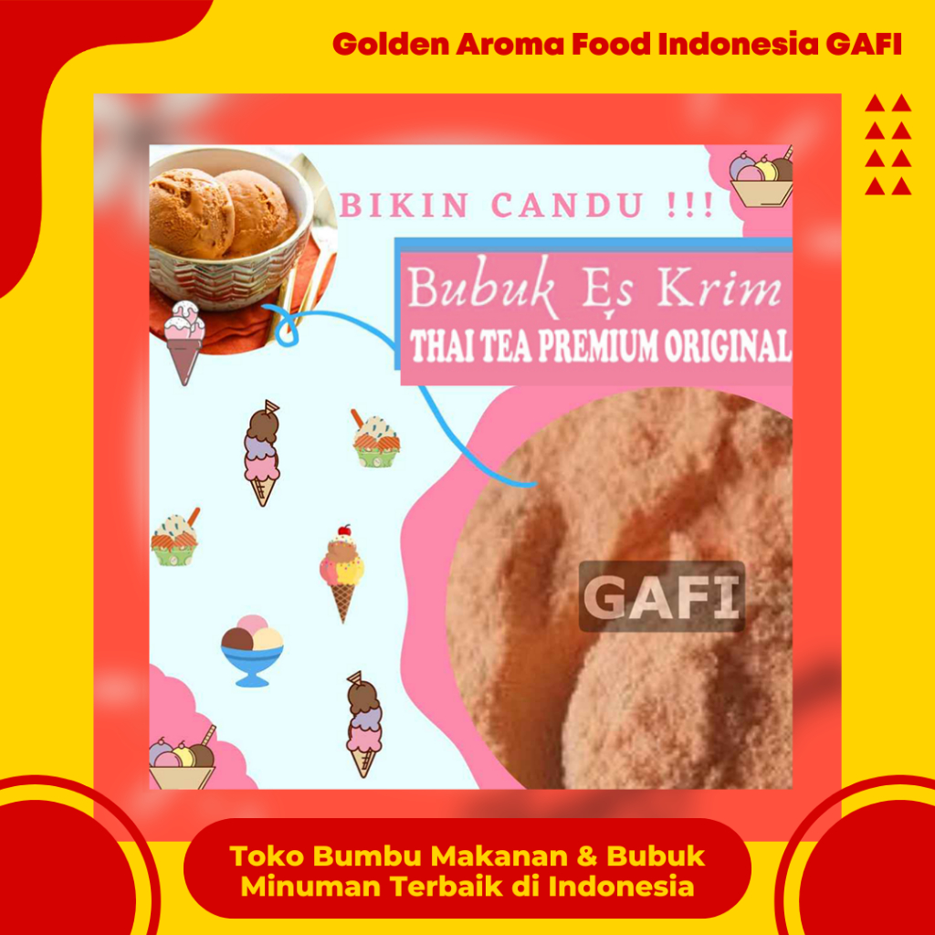 

Bubuk Es Krim Thai tea Premium Original 1 Kg Serbuk Ice Cream Powder thaitea 1 Kg Eskrim Kiloan Bahan Instan Premix Soft Hard Gelato Instan Es Potong Gafi