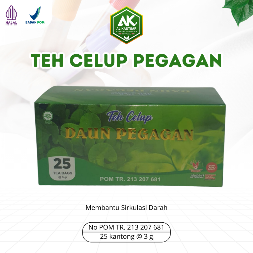 

Teh Celup Pegagan 25 Kantong Melancarkan Peredaran Darah Jamu Herbal Alami BPOM