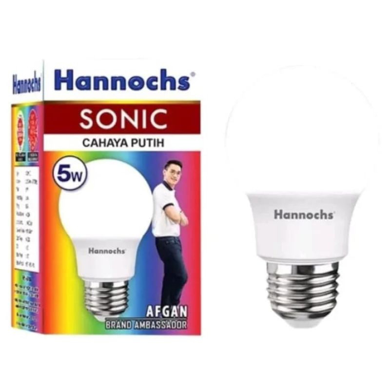 Bola Lampu LED Hannochs Sonic 5 Watt Bohlam Hannochs Led Sonic  5 Watt