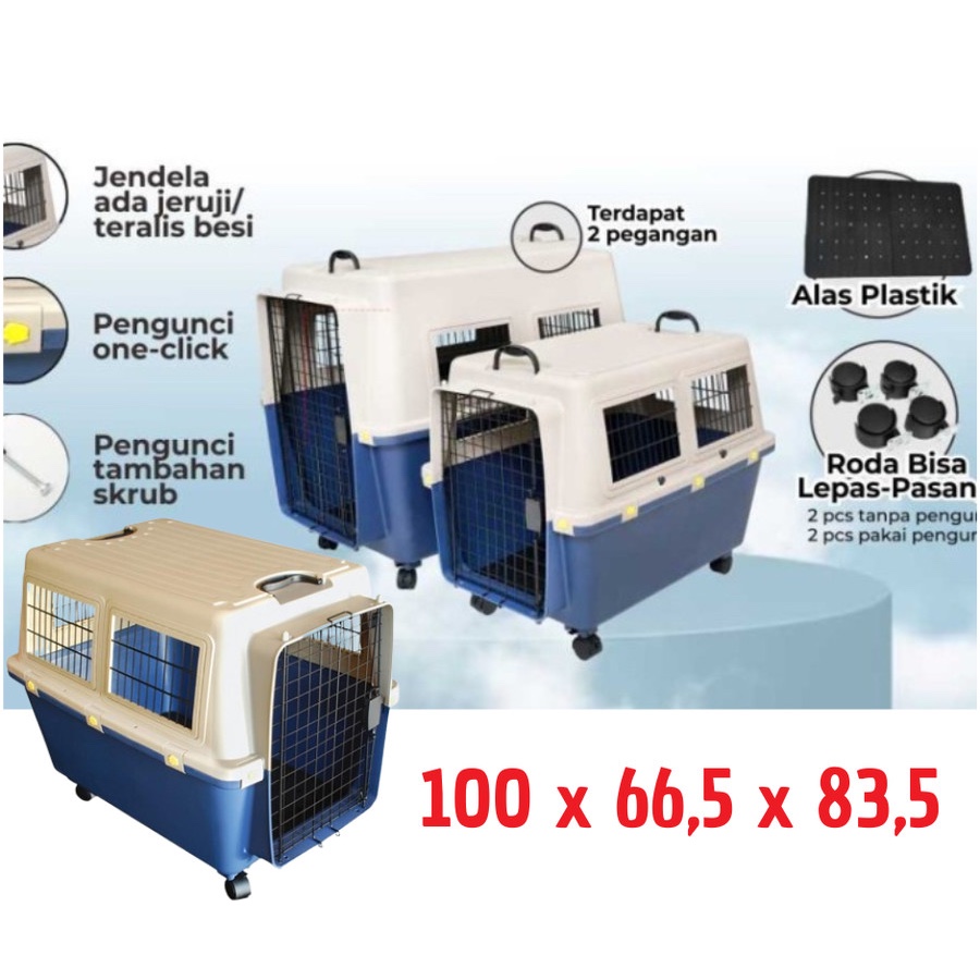 Kennel Box Pet Crate Cargo Travelling Anjing Besar XL KN 705