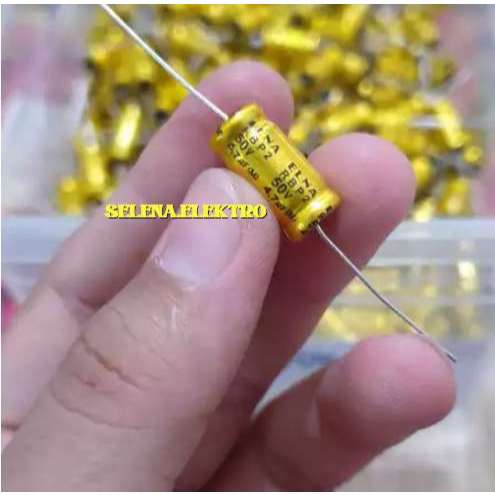 Harga per 10pcs Elco ELNA Non Polar 50v 4,7uF kapasitor tweeter merk ELNA