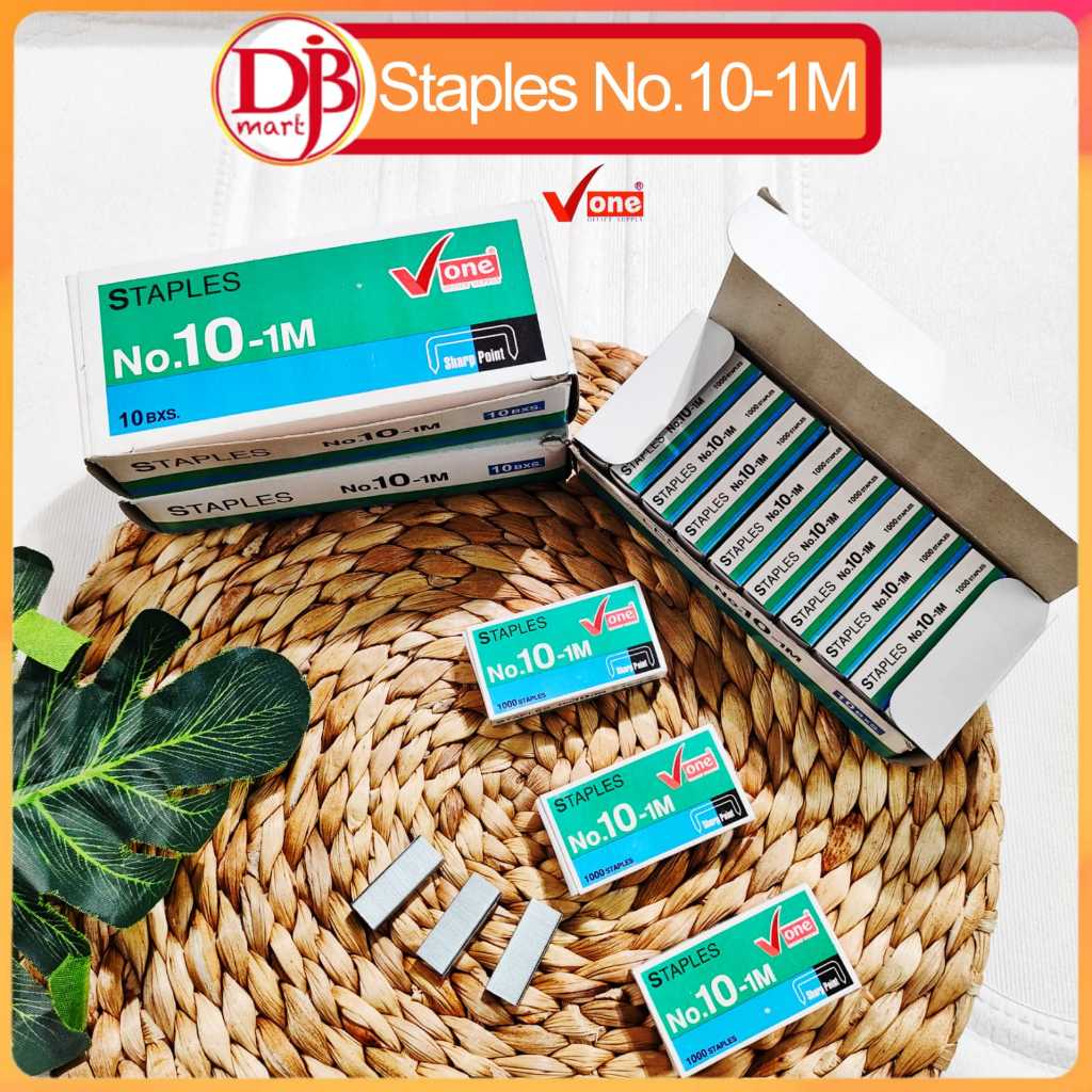 

DJB - Isi Staples Jepretan Kecil No. 10 Merek V ONE | Refill Stapler Besar Tebal Premium