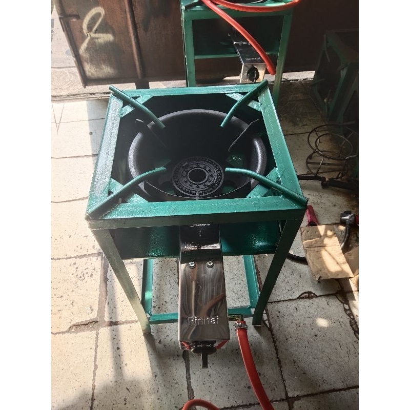 Kompor gas high pressure solid 5 b metik dan dudukan kompor ukuran 40x40x70 set selang regulator