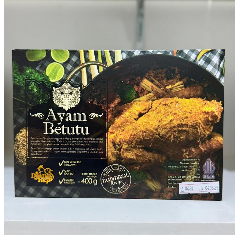 

Djangkep Ayam Betutu 1 Ekor 400g