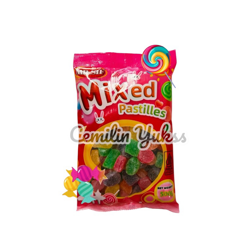 

RB MR.SIF Mixed Pastiles 500g Jelly Waisun MR.SIF Orange Soft Candy Permen Rasa Jeruk Permen Aneka