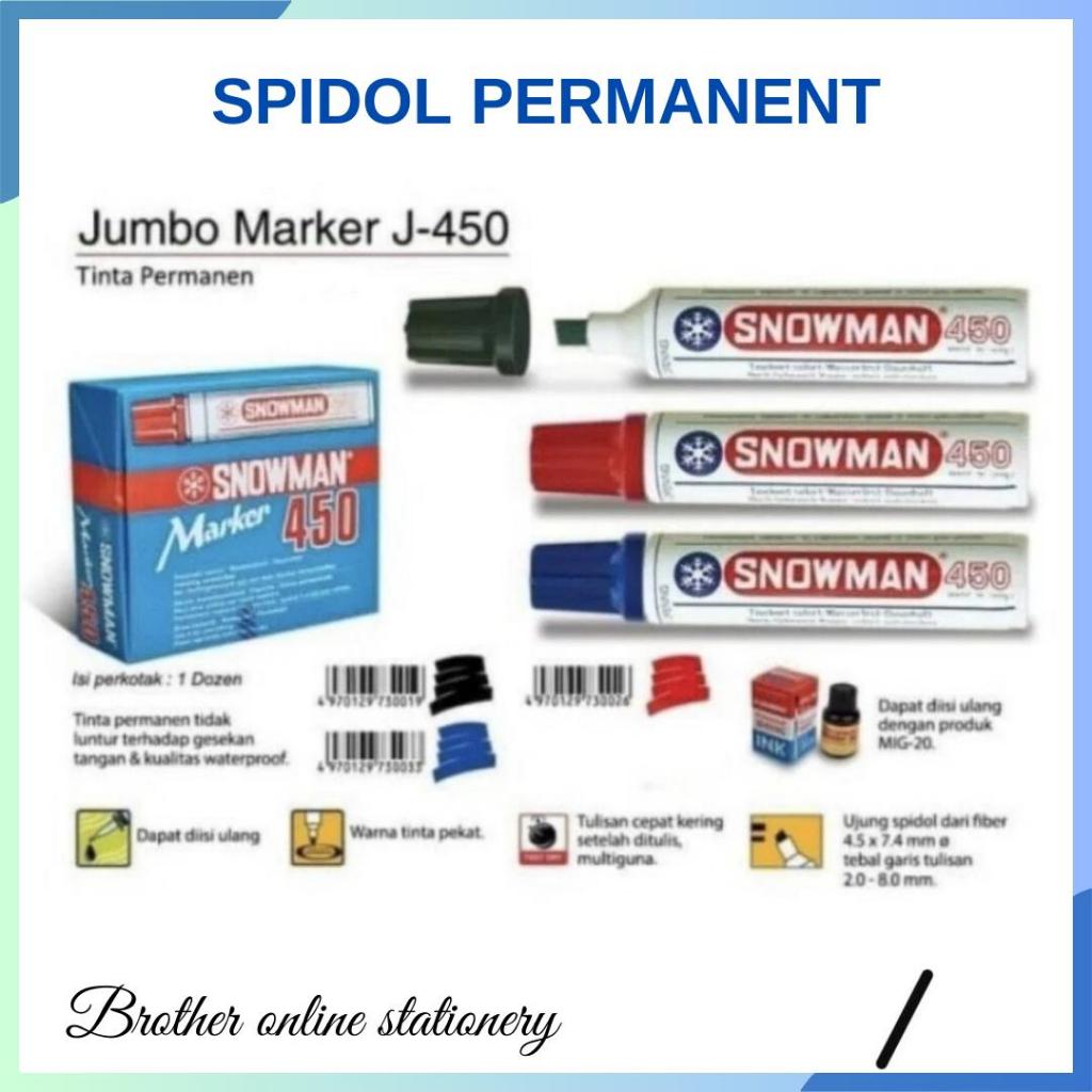 

BOS Snowman Marker Jumbo Permanent 450/ Spidol Permanen