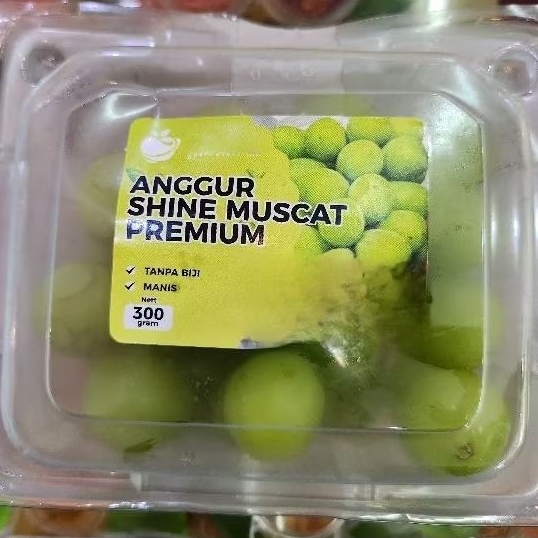 

ANGGUR SHINE MUSCAT 300 GRAM ( NON BIJI)