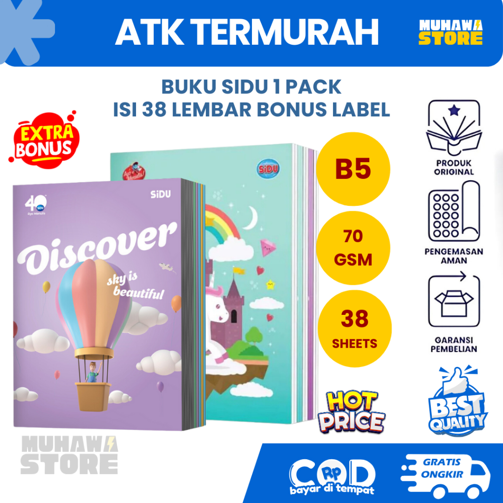 

1 PACK BUKU SIDU 38 LEMBAR ISI 10 BUKU