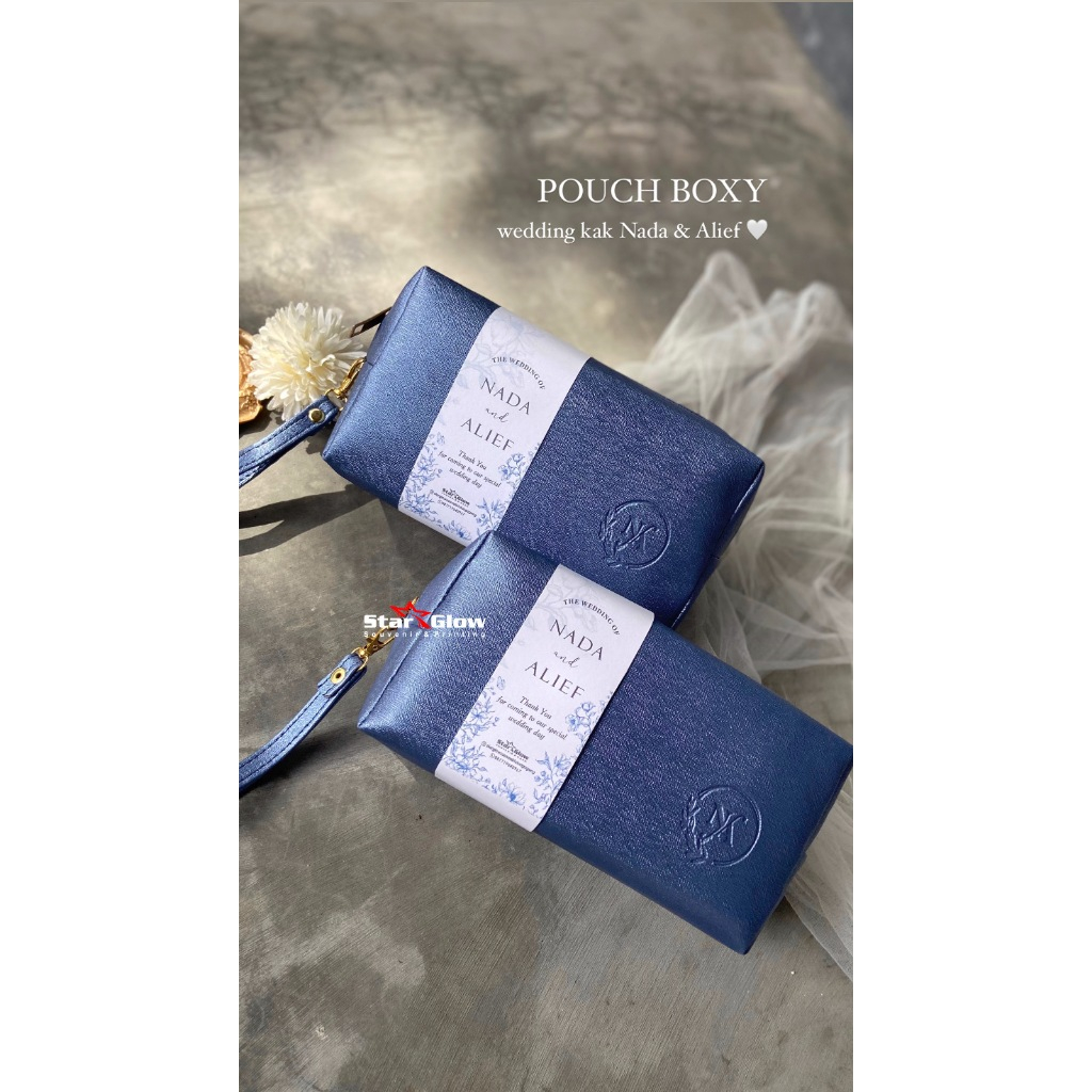 BOXY POUCH / SOUVENIR DOMPET / DOMPET SOUVENIR / SOVENIR PERNIKAHAN / SOUVENIR KELAHIRAN / GROSIR DO