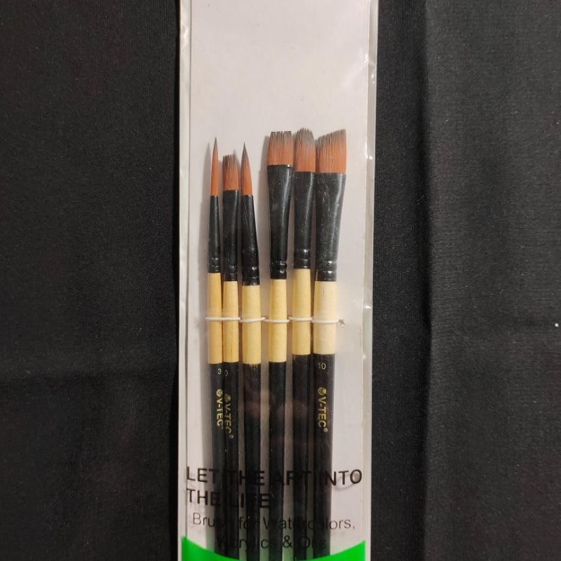 

Kuas lukis V-tec Type A520 isi 6 / Kuas Lukis / Artist Brushes