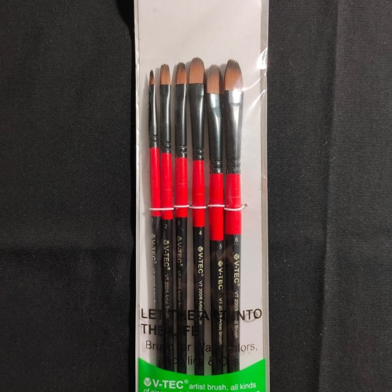 

Kuas lukis V-tec Type VT200 isi 6 / Kuas Lukis / Artist Brushes