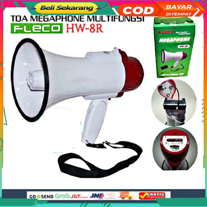 COD TOA / SPEAKER TOA / MEGAPHONE FLECO HW-8R RECHARGEABLE/PENGERAS promo new