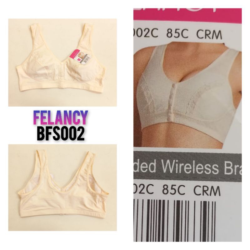BFS002 bra jumbo felancy tanpa kawat kancing depan 38C 40C 42C