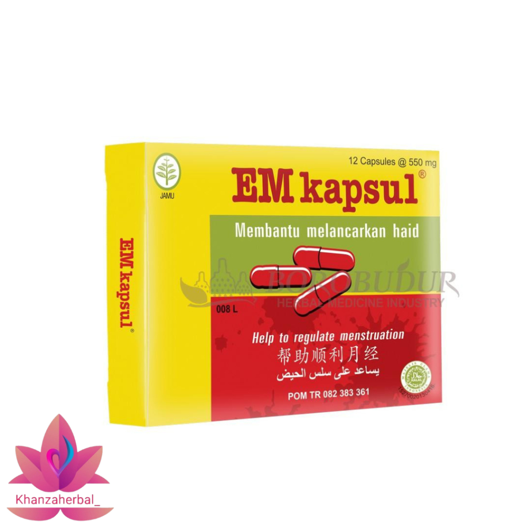 EM Kapsul 12 Capsules | Membantu Melancarkan Haid Original | BRD Em Kapsul
