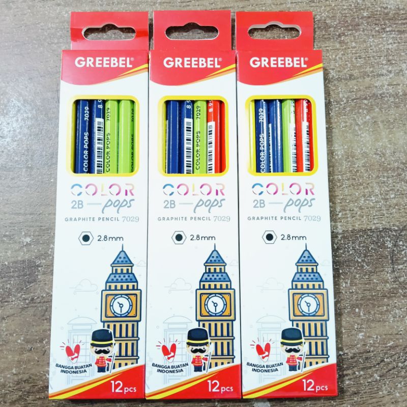 

PENCIL GREEBEL 12 PCS GRAPHITE PENCIL 7029 MURAH 2B