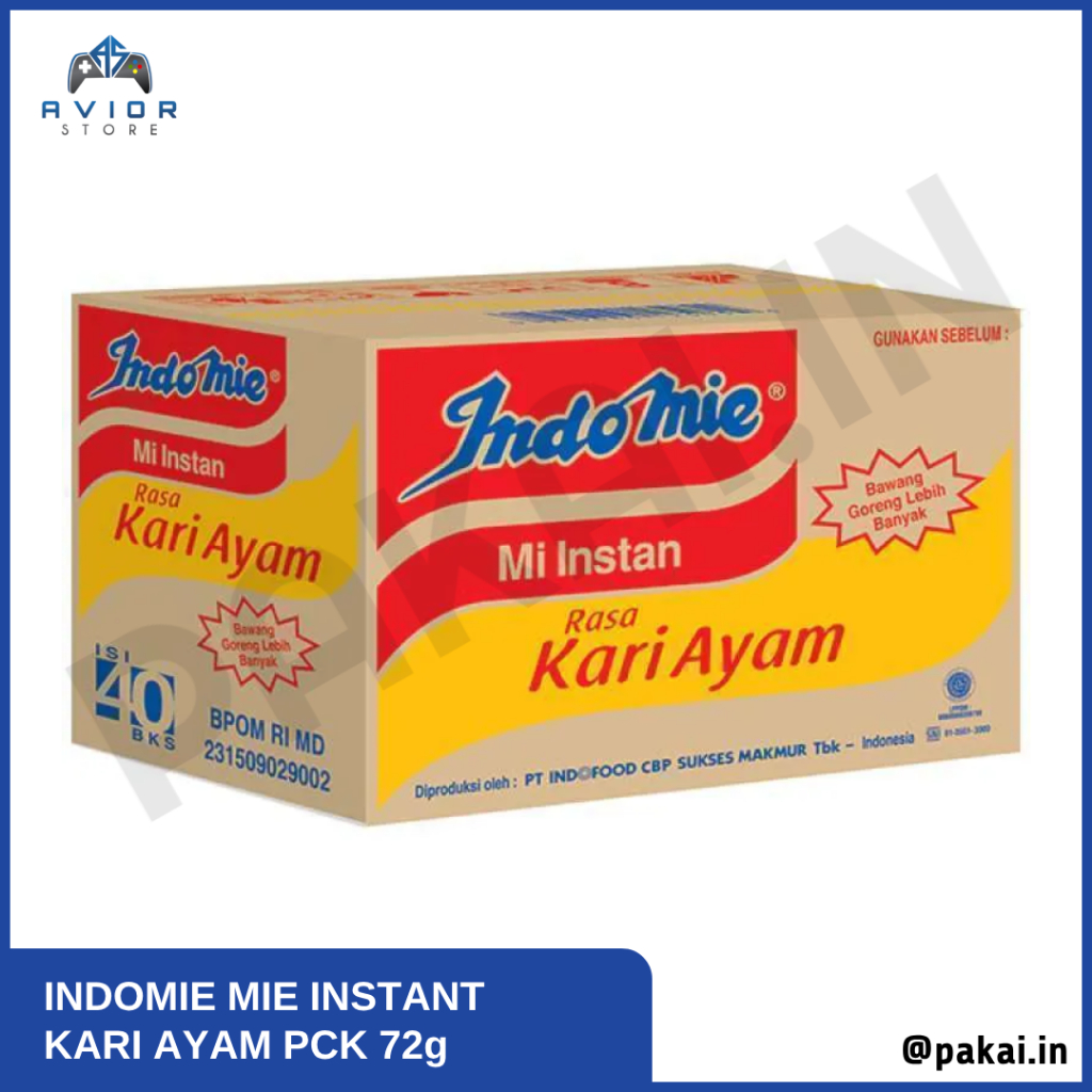 

INDOMIE MIE INSTANT KARI AYAM 72 GRAM 1 DUS