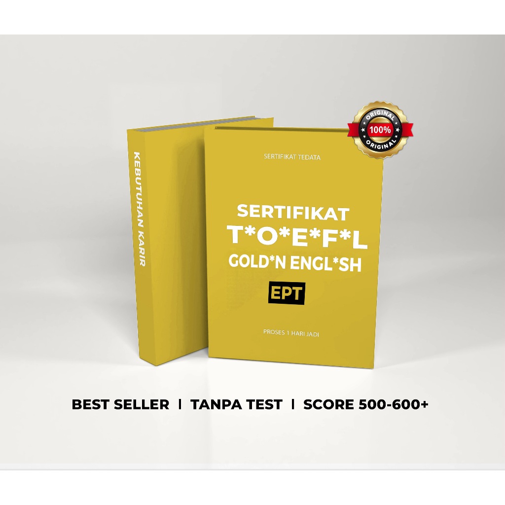 

SERTIFIKAT T**FL EPT GOLD*N ENGL*SH TEKNIS ONLINE