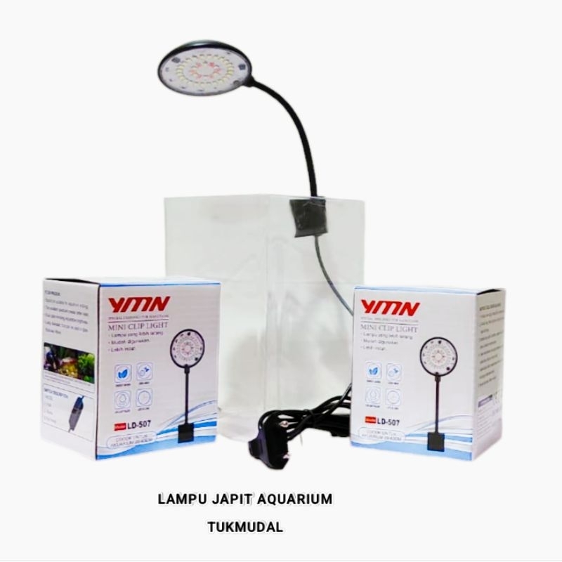 YAMANO LED JEPIT 5 WATT Lampu Jepit Aquarium Lampu jepit aquascape 3 Mode Bisa Ganti Warna