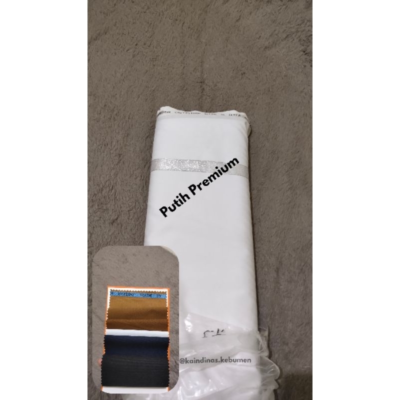 BAHAN kain PEMDA putih woll katun premium asn/pns/guru