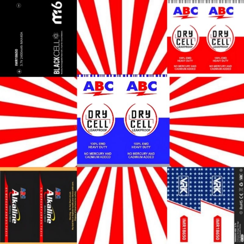 Jaka Custom - Skin Stiker Wrap Baterai 18650 Motif Baterai Full Desain Untuk Melindungxi Dan Memperc