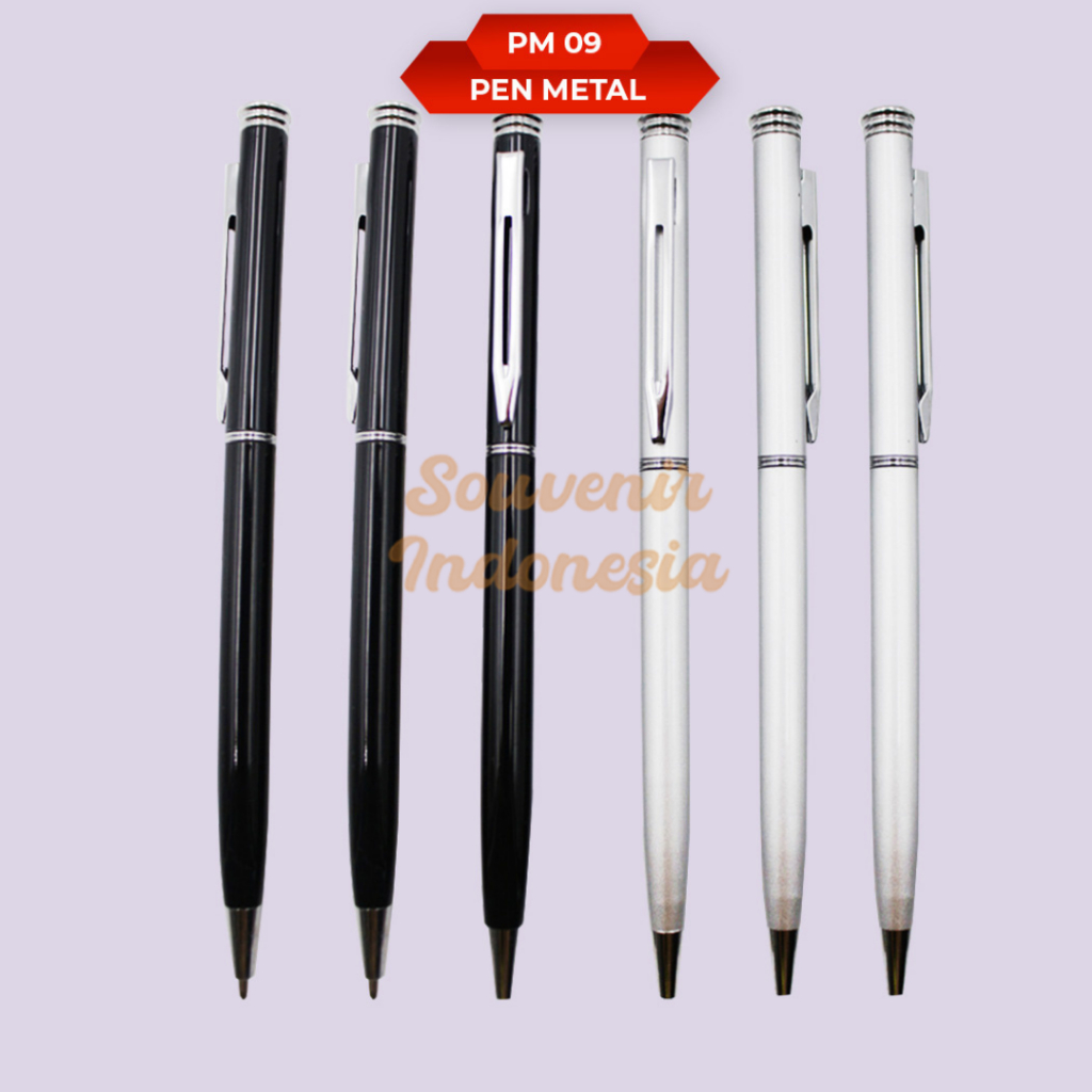 

Pen Metal PM 09 Pulpen Stainless Bisa Custom Logo/Nama PM 09