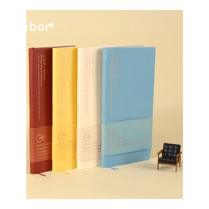 

Kinbor Weekly Planner Notebook UnDated Agenda Schedule Daily Monthly Journal Book Portable Record Diary Plan Notepad Stationery