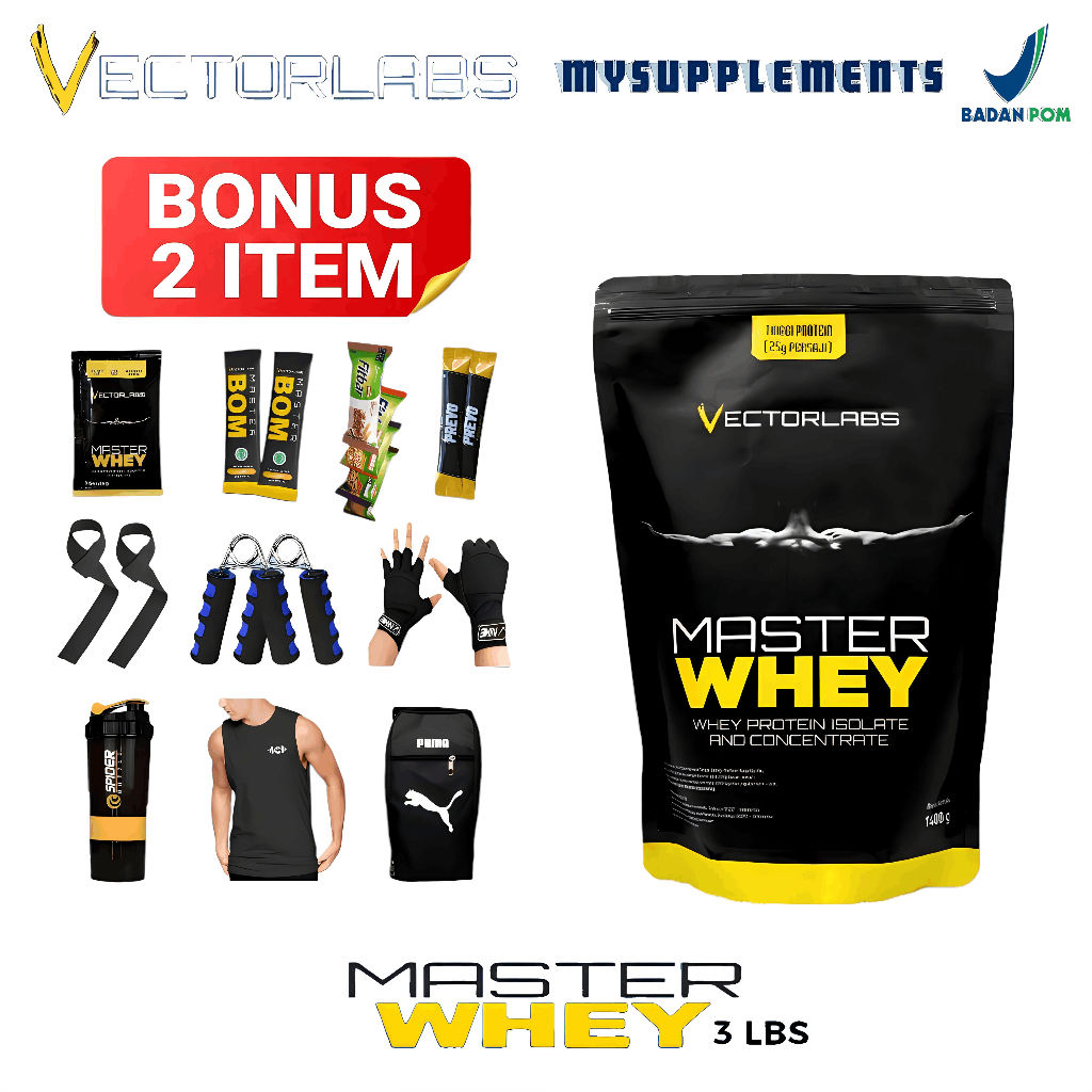 Vectorlabs Master Whey 3 lbs Susu Whey Protein Isolate Concentrate Vector Labs 1,4kg