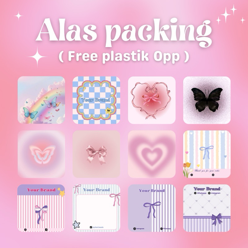 

[isi 50 pcs] Alas packing/Alas packing olshop/Alas packing Custom/Alas packing Aksesoris/ Alas packing free plastik opp