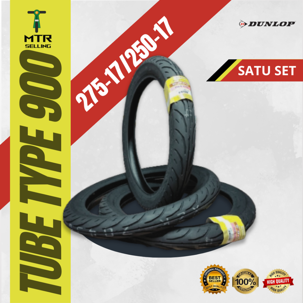 BAN LUAR DUNLOP RING 17 [275-17/250-17.tt900] satu set