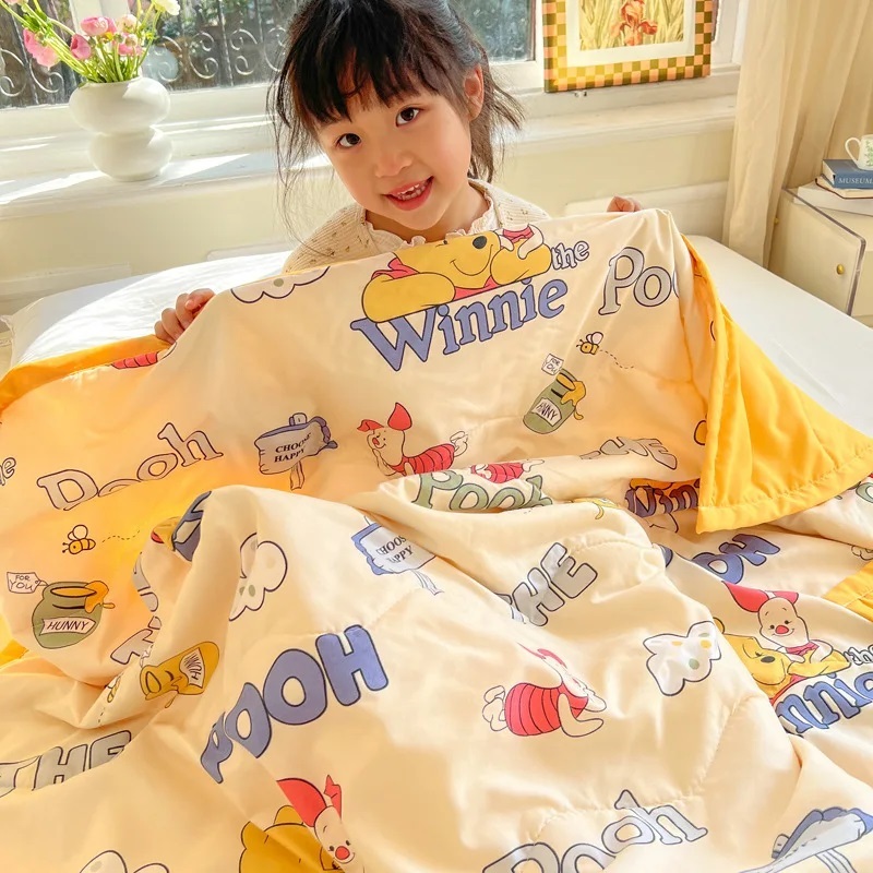 Selimut Anak KATUN COTTON Karakter Disney Sanrio Bahan Lembut Halus Adem Sejuk Premium