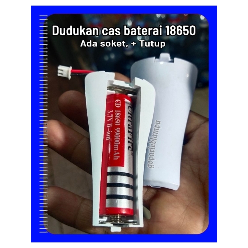 Dudukan cas baterai 18650