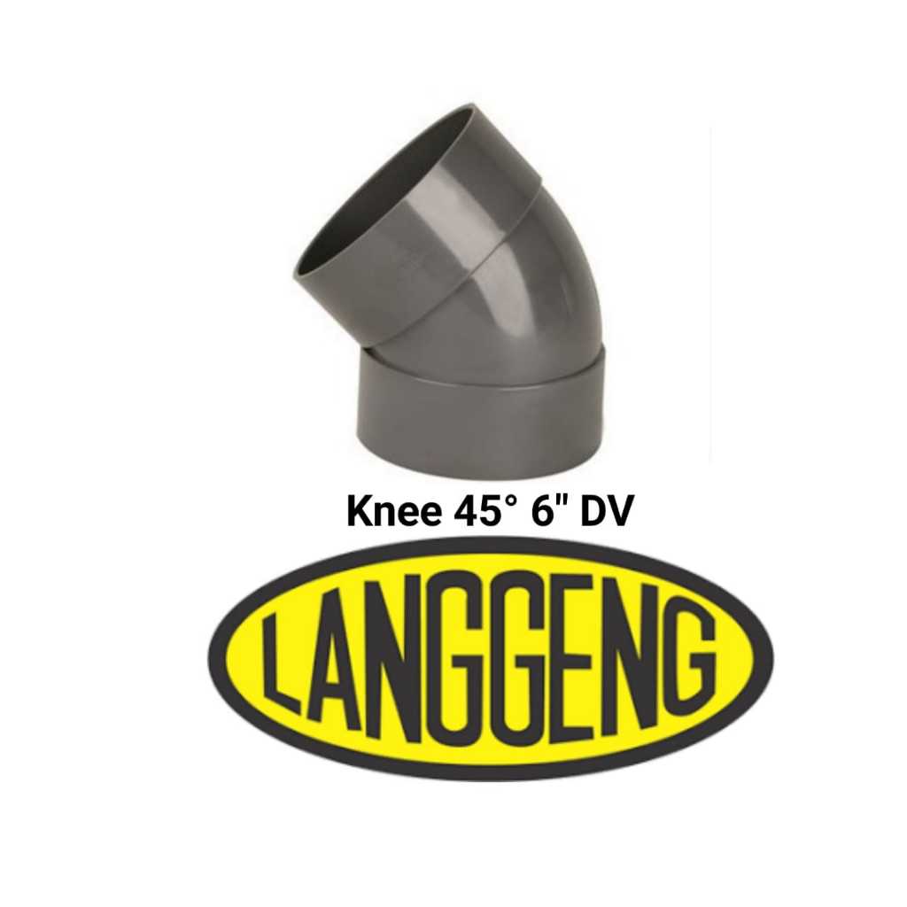 Elbow 45° / Knee 45 Derajat PVC 6" DV