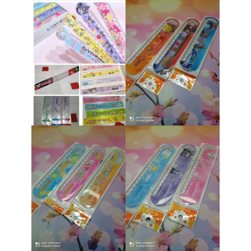 

penggaris Sanrio / rol import alat tulis UK 20cm dan 30cm