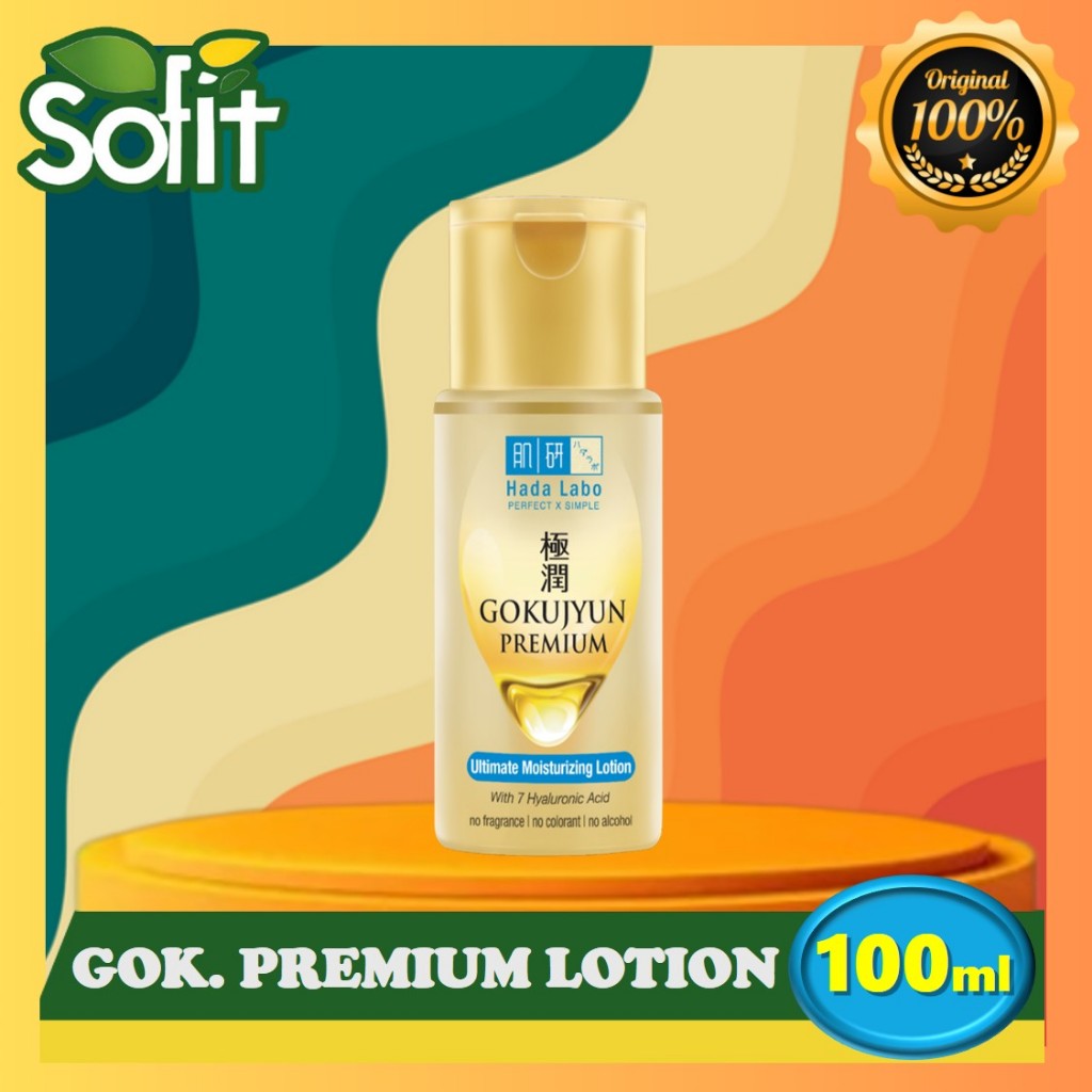 Hada Labo Gokujyun Premium Ultimate Moisturizing Lotion 100ml / Hadalabo Hydrating Toner / Sofit